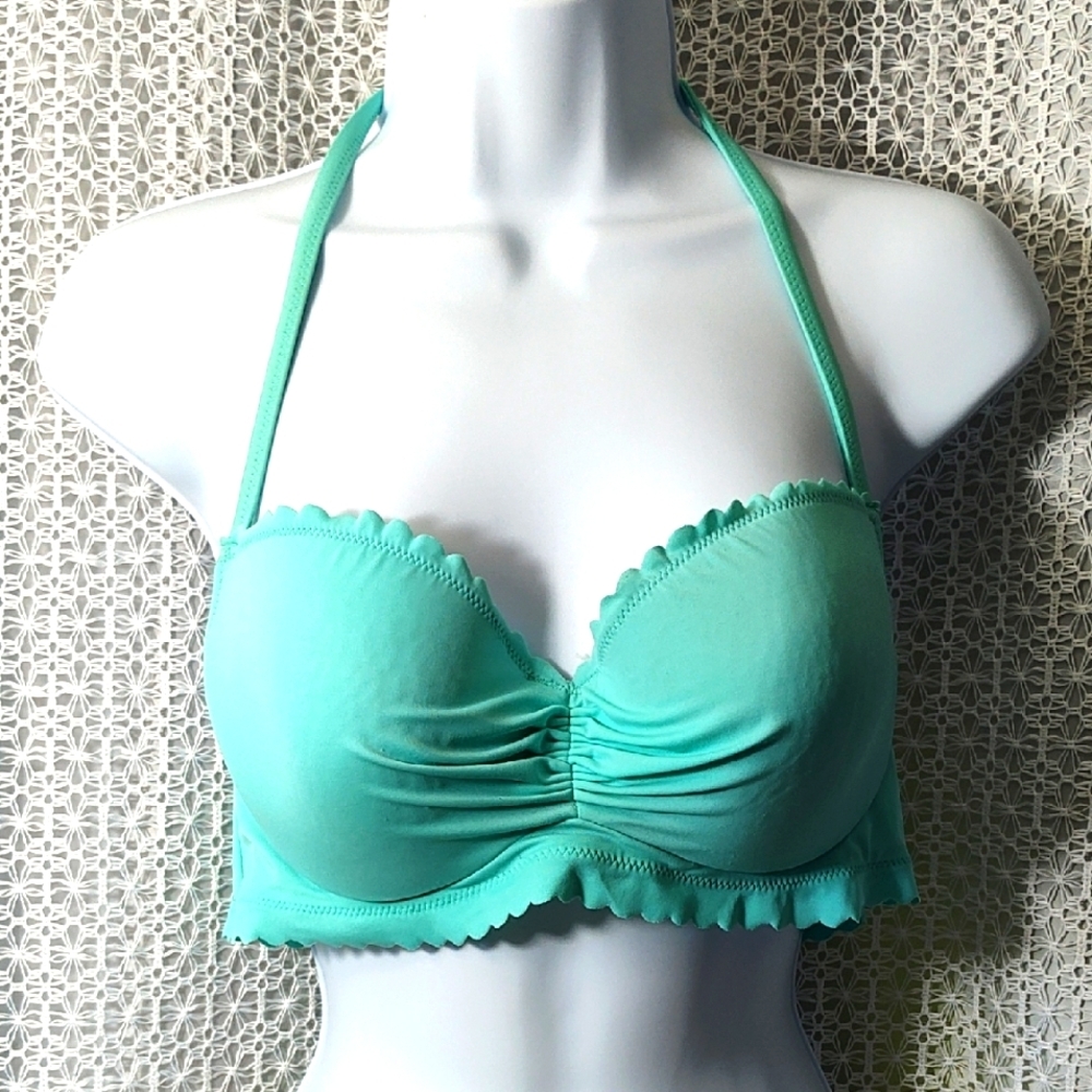 Victoria's Secret Turquoise Scalloped Bikini Top
